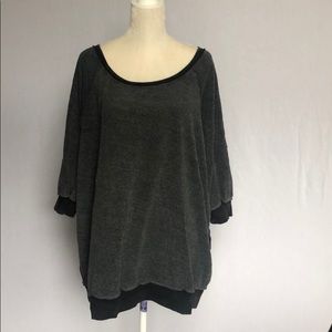 Free People dolman sleeve fleece tunic Sz S
